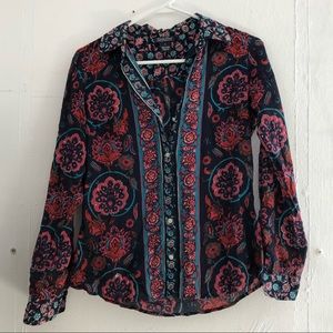 Colorful Button-Down Top